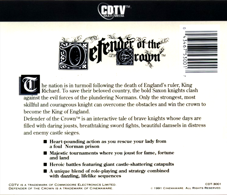Defender Of The Crown - Dos
