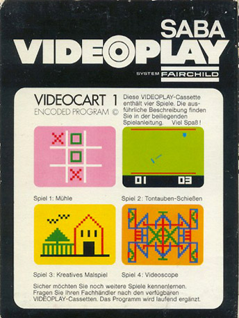 Videocart-1: Tic-Tac-Toe, Shooting Gallery, Doodle - Dos
