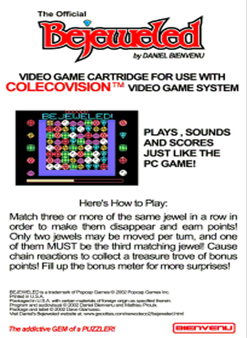 Bejeweled Demo by Daniel Bienvenu - Dos