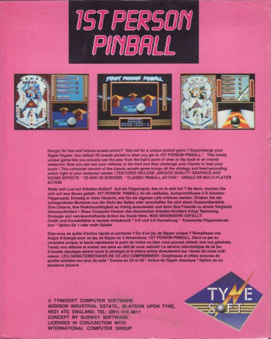 1st Person Pinball - Dos