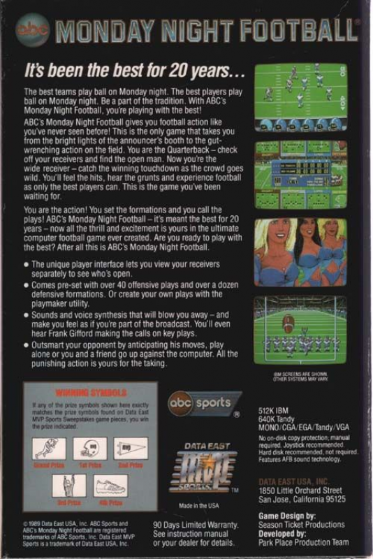 ABC Monday Night Football - Dos