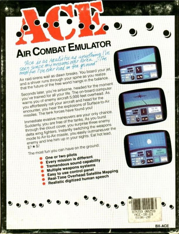 ACE : Air Combat Emulator - Dos