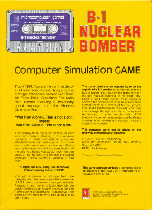 B-1 Nuclear Bomber - Dos