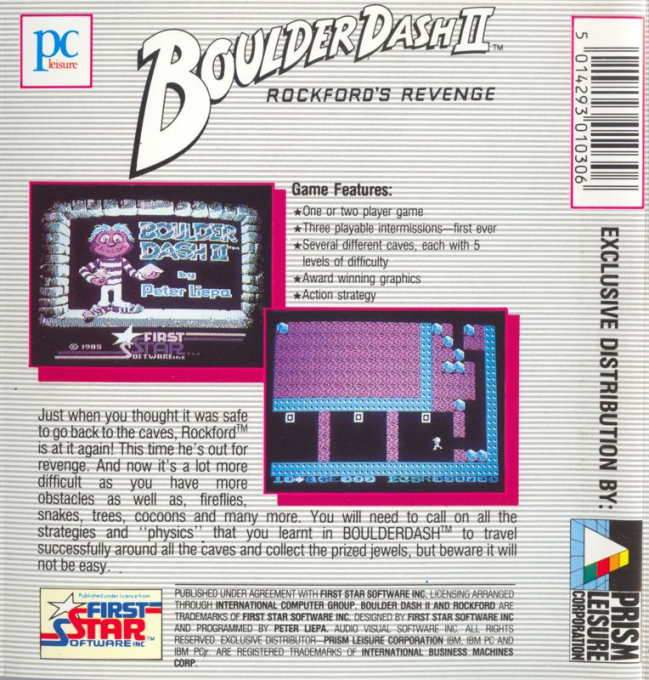 Boulder Dash II : Rockford's Revenge - Dos