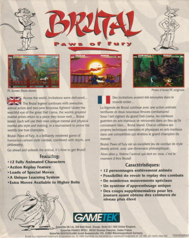 Brutal : Paws of Fury - Dos