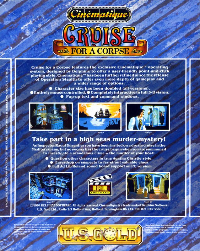 Croisière pour un cadavre - Dos