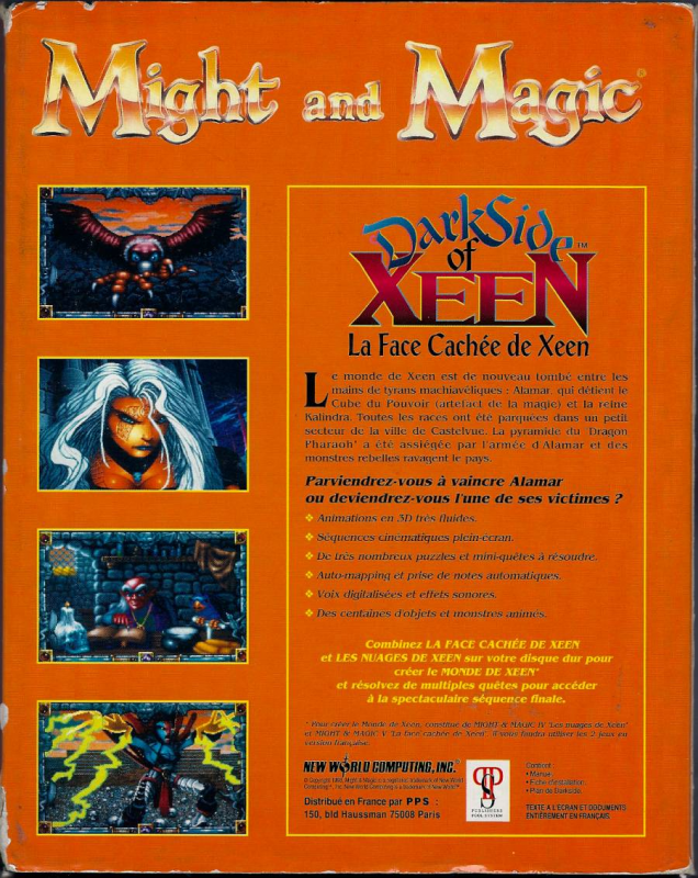 Darkside of Xeen : La Face Cachée de Xeen - Dos