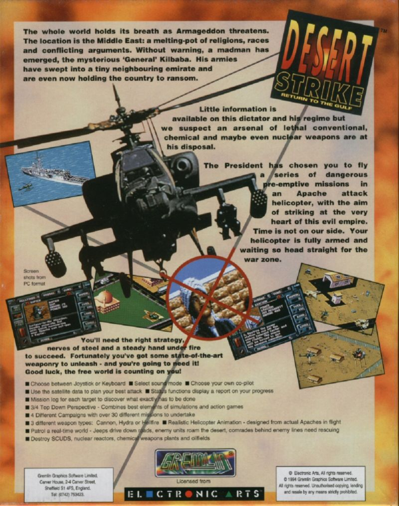 Desert Strike : Return to the Gulf - Dos