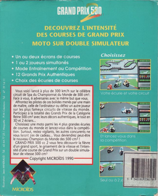 Grand Prix 500 II - Dos