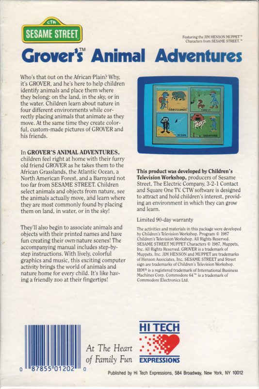 Grover's Animal Adventures dos