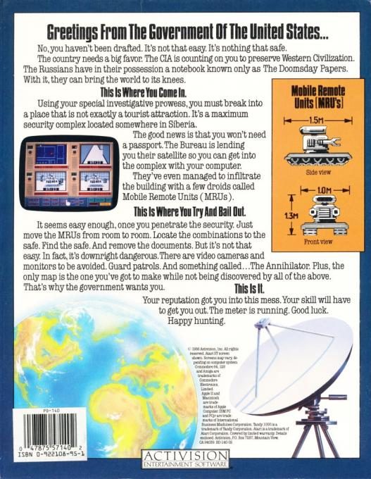 Jaquette arrière