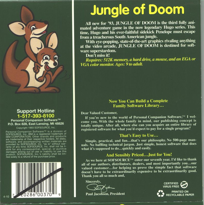 Hugo III - Jungle of Doom - Dos