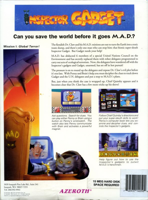 Inspector Gadget : Mission 1 - Global Terror! - Dos