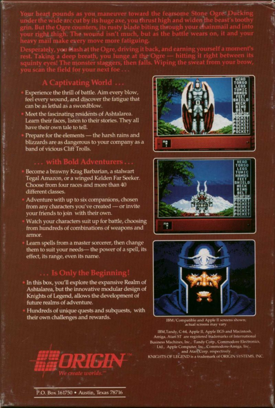 Knights Of Legend - Dos