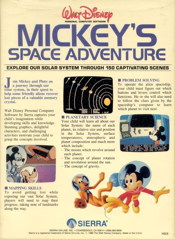 Mickey's Space Adventure dos
