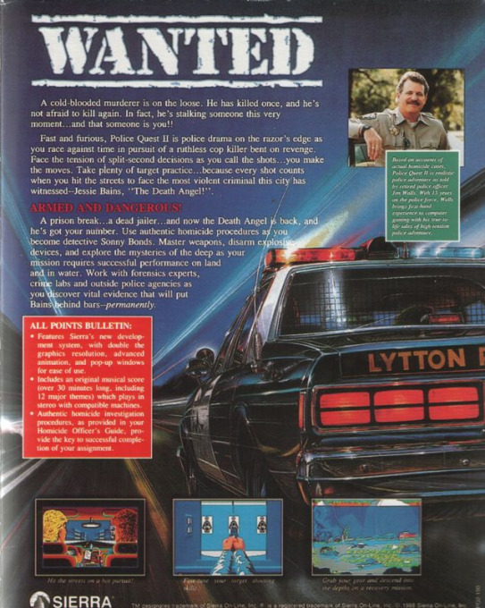 Police Quest 2 : The Vengeance dos