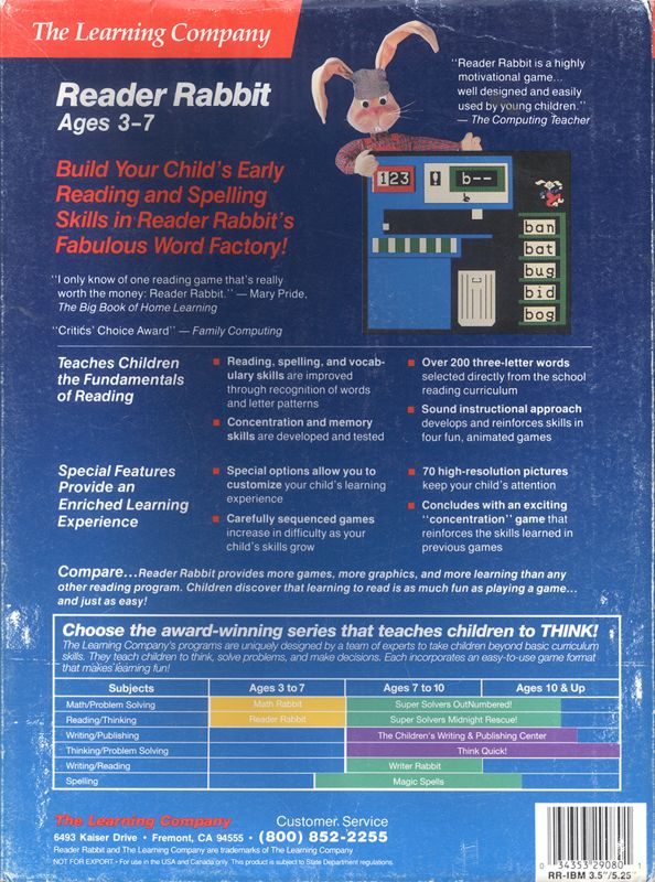 Reader Rabbit dos