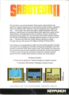 Saboteur II - Dos