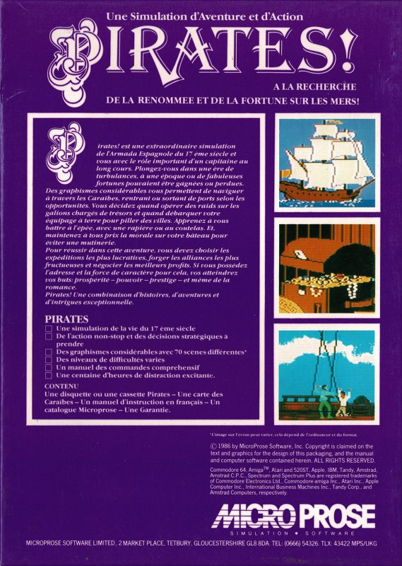 Sid Meier's Pirates! dos