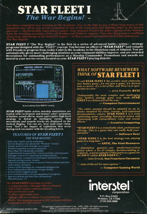 Star Fleet I- The War Begins dos