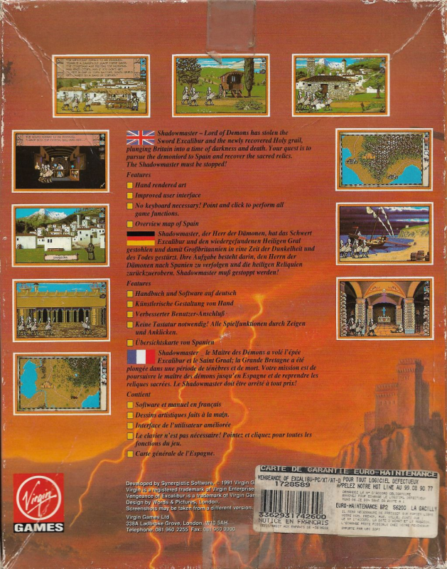 Vengeance of Excalibur - Dos