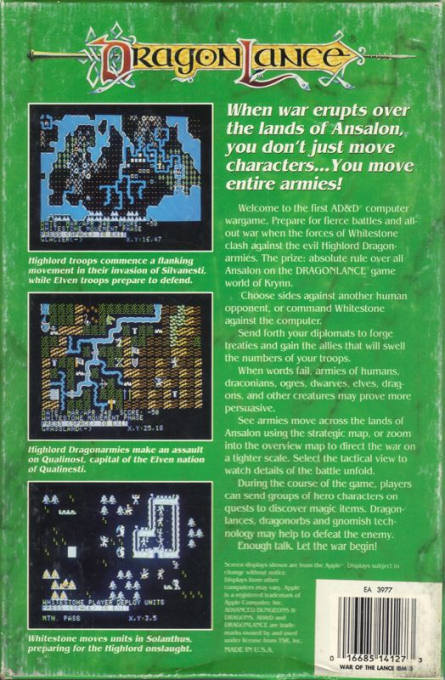 War Of The Lance - Dos