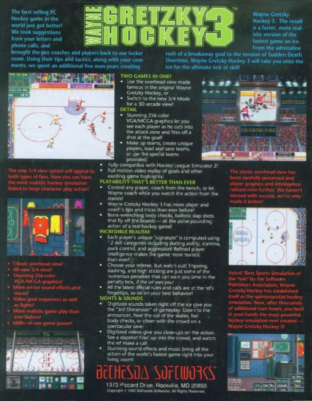 Wayne Gretzky Hockey 2 - Dos