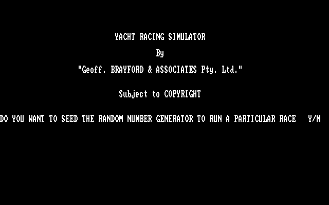 Yacht Racing Simulator