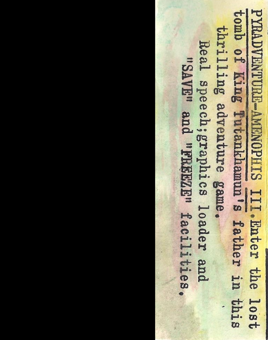 Pyradventure - Amenophis III - Dos