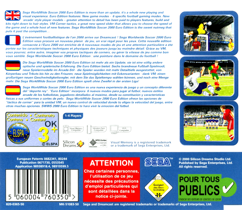 Sega Worldwide Soccer 2000 - Euro Edition - Dos
