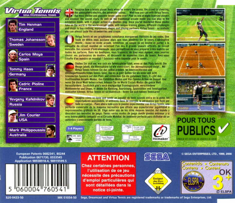 Virtua Tennis - Dos