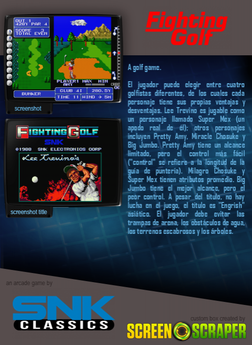 Lee Trevino's Fighting Golf - Dos