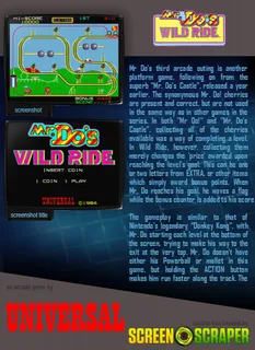 Mr. Do's Wild Ride - Dos