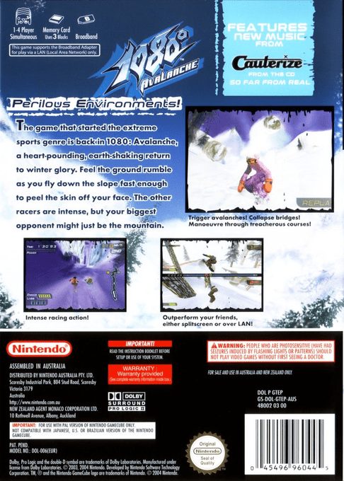 1080° Avalanche - Dos