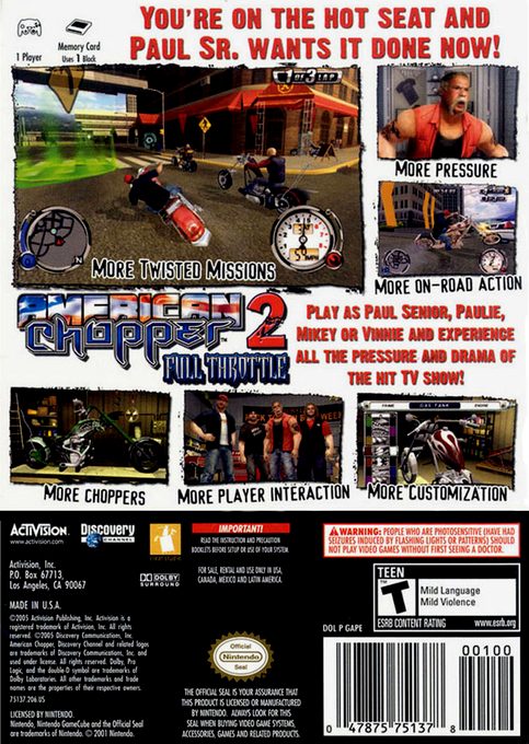 American Chopper 2 : Full Throttle - Dos