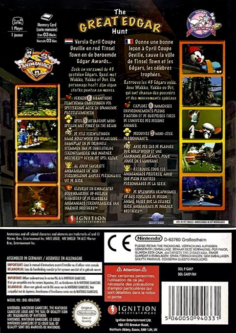 Animaniacs : The Great Edgar Hunt - Dos