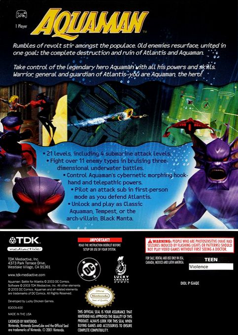 Aquaman : Battle for Atlantis - Dos