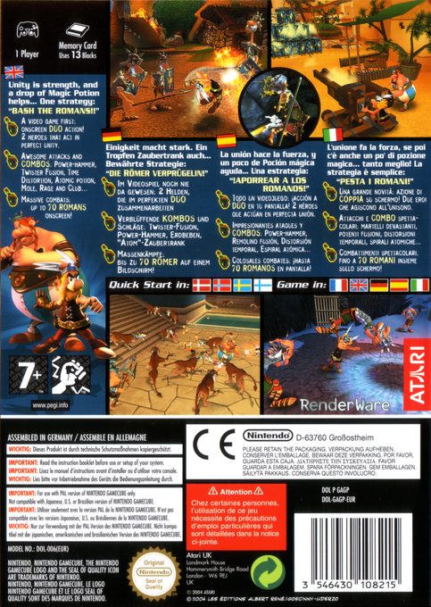 Astérix And Obélix XXL - Dos