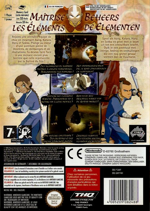 Avatar : Le Dernier Maitre De L'Air - Dos