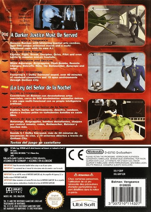 Batman : Vengeance - Dos