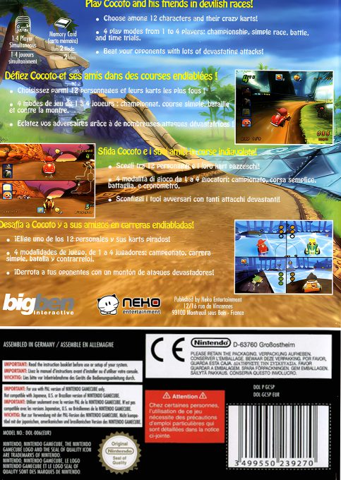 Cocoto Kart Racer - Dos