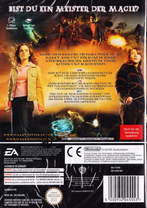 Harry Potter et la Coupe de Feu - Dos