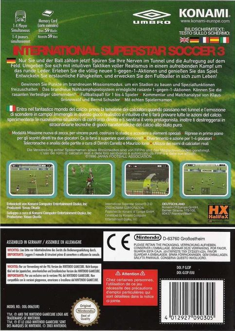 International Superstar Soccer 3 - Dos