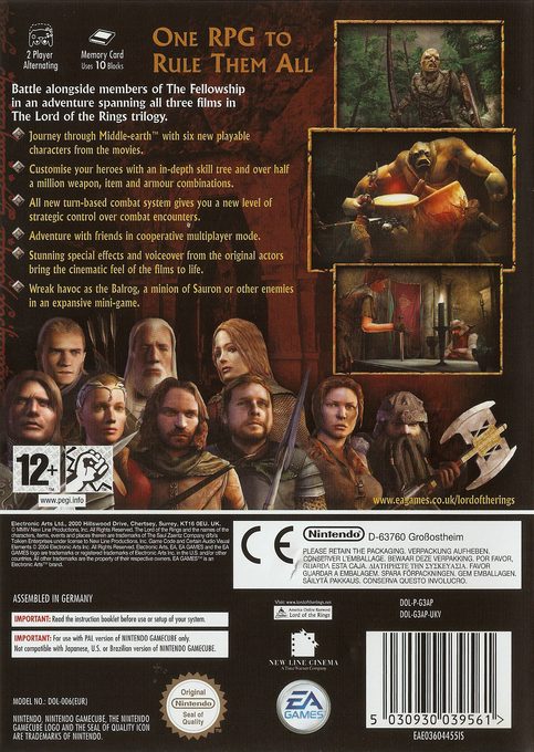 Le Seigneur des Anneaux : Le Tiers Age - Dos