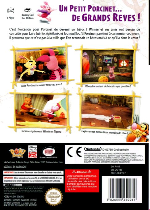 Les Aventures de Porcinet - Dos