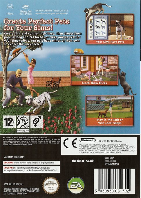 Les Sims 2 : Animaux & Cie - Dos