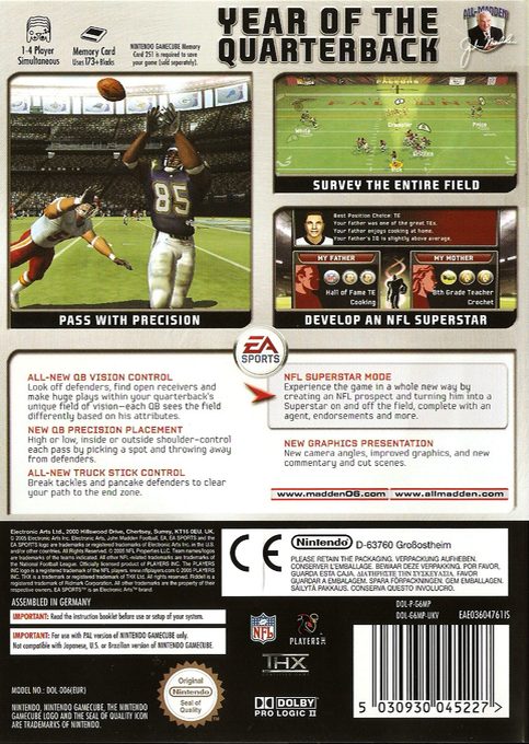 Madden NFL 06 - Dos