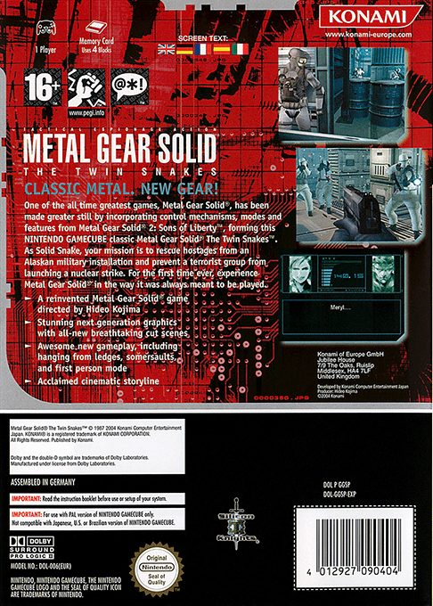 Metal Gear Solid : The Twin Snakes - Dos