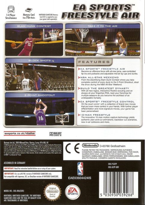NBA Live 2005 - Dos