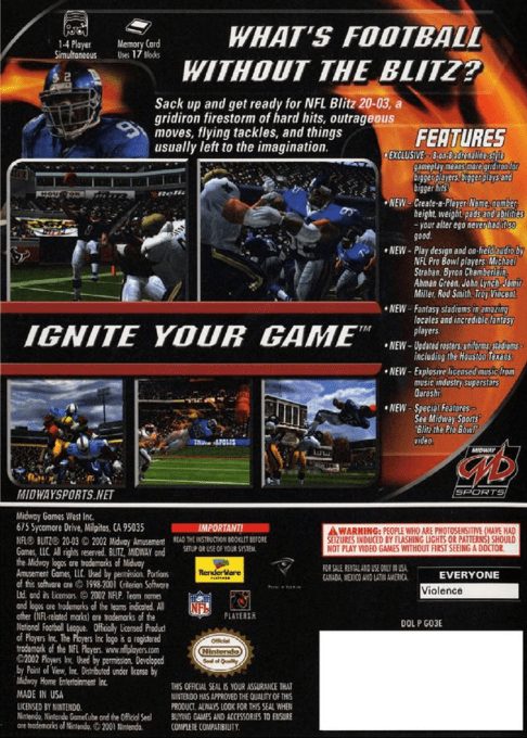 NFL Blitz 2003 - Dos